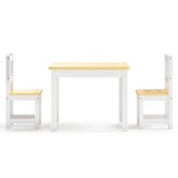 vidaXL Kindertafel & Stoelenset MDF Wit/Grijs | 35% Korting