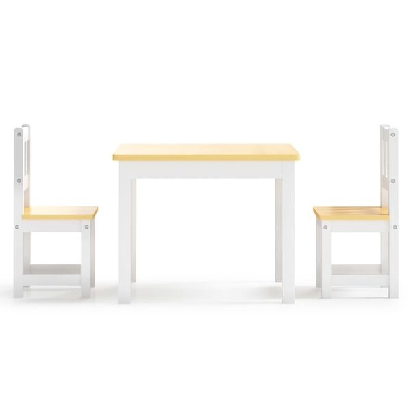 vidaXL Kindertafel & Stoelenset MDF Wit/Grijs | 35% Korting