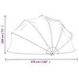 vidaXL Zwembadoverkapping rond 376x188 cm PVC | Nu 62% Korting!