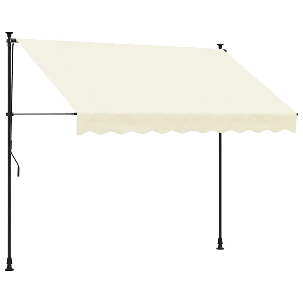 VidaXL Uittrekbare Luifel 300x150 cm Crème - Nu 67% Korting!