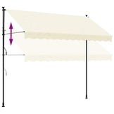 VidaXL Uittrekbare Luifel 300x150 cm Crème - Nu 67% Korting!