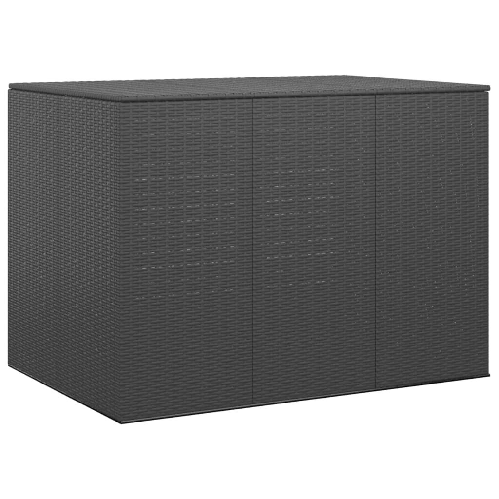 vidaXL Tuinbox Rattan Zwart 145x100x103 cm - 53% Korting!