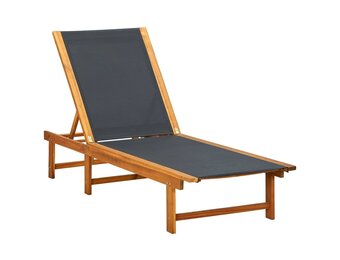 vidaXL Ligbed Acaciahout & Textileen | 62% Korting!