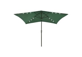 vidaXL Parasol Groen 2x3m met LED's - 62% Korting!