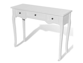 vidaXL Bijzetkastje 3 Lades Wit | 70% Korting!