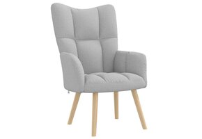 vidaXL Relaxstoel stof wolk grijs - 53% korting!