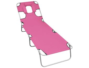 VidaXL Ligbed Magenta Inklapbaar met Hoofdkussen | 53% Korting