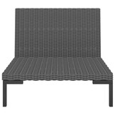 vidaXL Tuinbanken 2 st. halfrond poly rattan, -62%