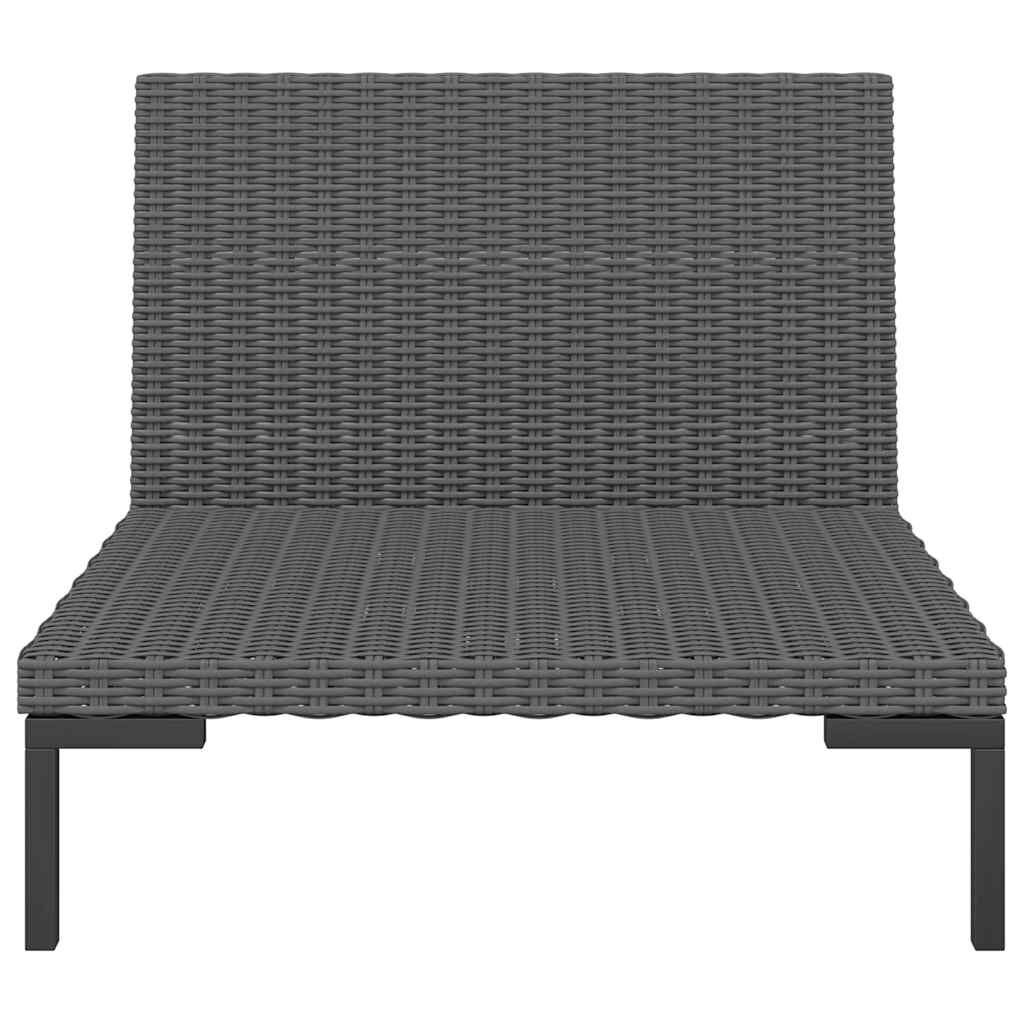 vidaXL Tuinbanken 2 st. halfrond poly rattan, -62%