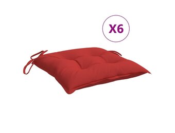 vidaXL Palletkussens Rood - 6 stuks - 68% Korting!