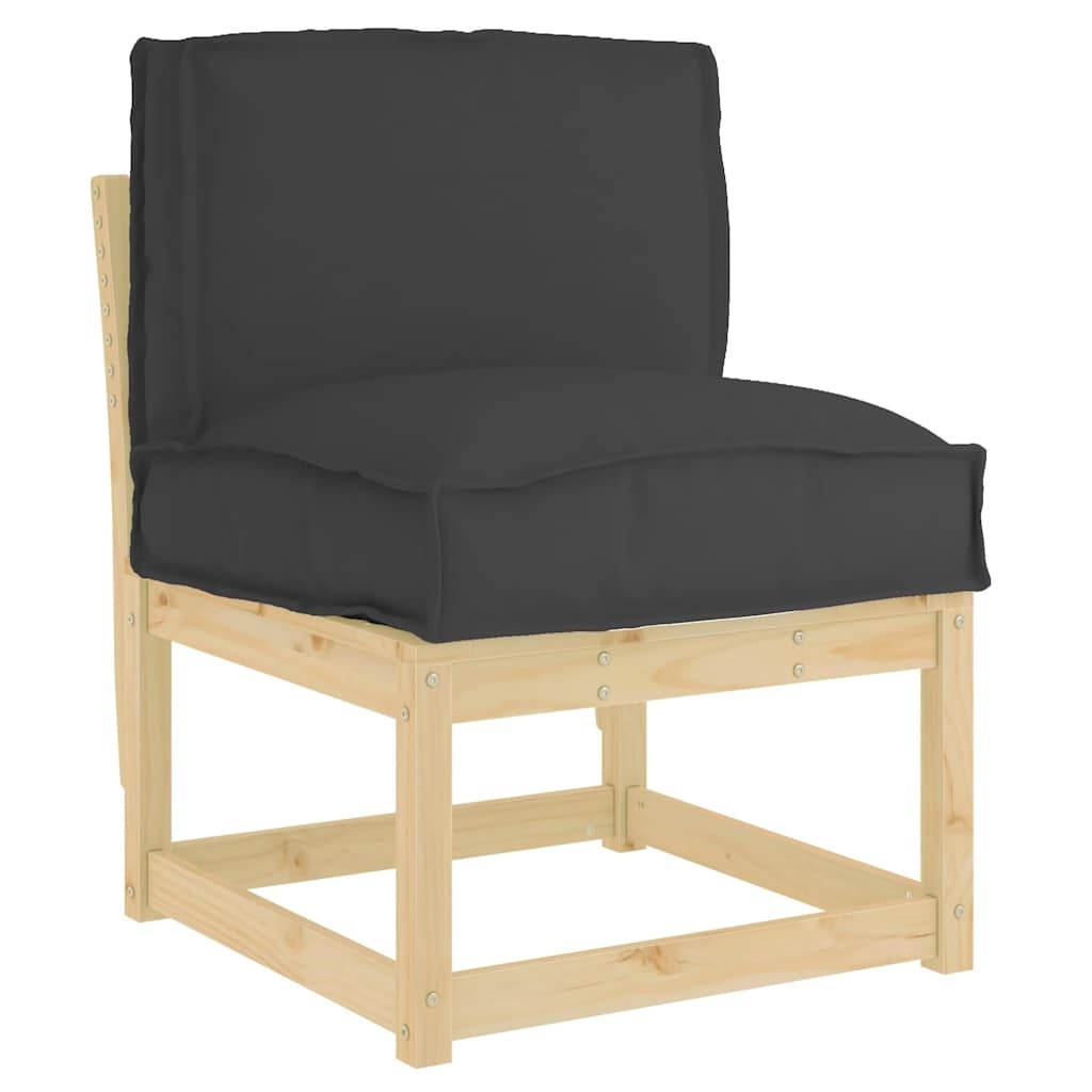 vidaXL Palletkussen Rugleuning Zwart - 65% Korting!