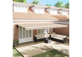 vidaXL Zonnescherm Vervangingsdoek Beige 600x300 cm Canvas - 71% Korting!