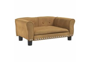 vidaXL Hondenmand fluweel bruin - 42% korting