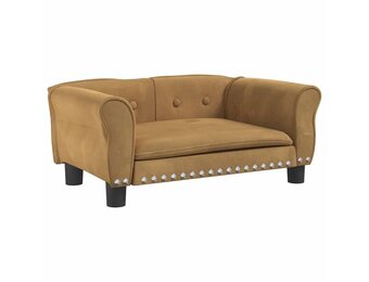 vidaXL Hondenmand fluweel bruin - 42% korting