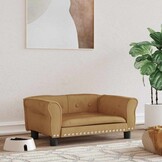 vidaXL Hondenmand fluweel bruin - 42% korting