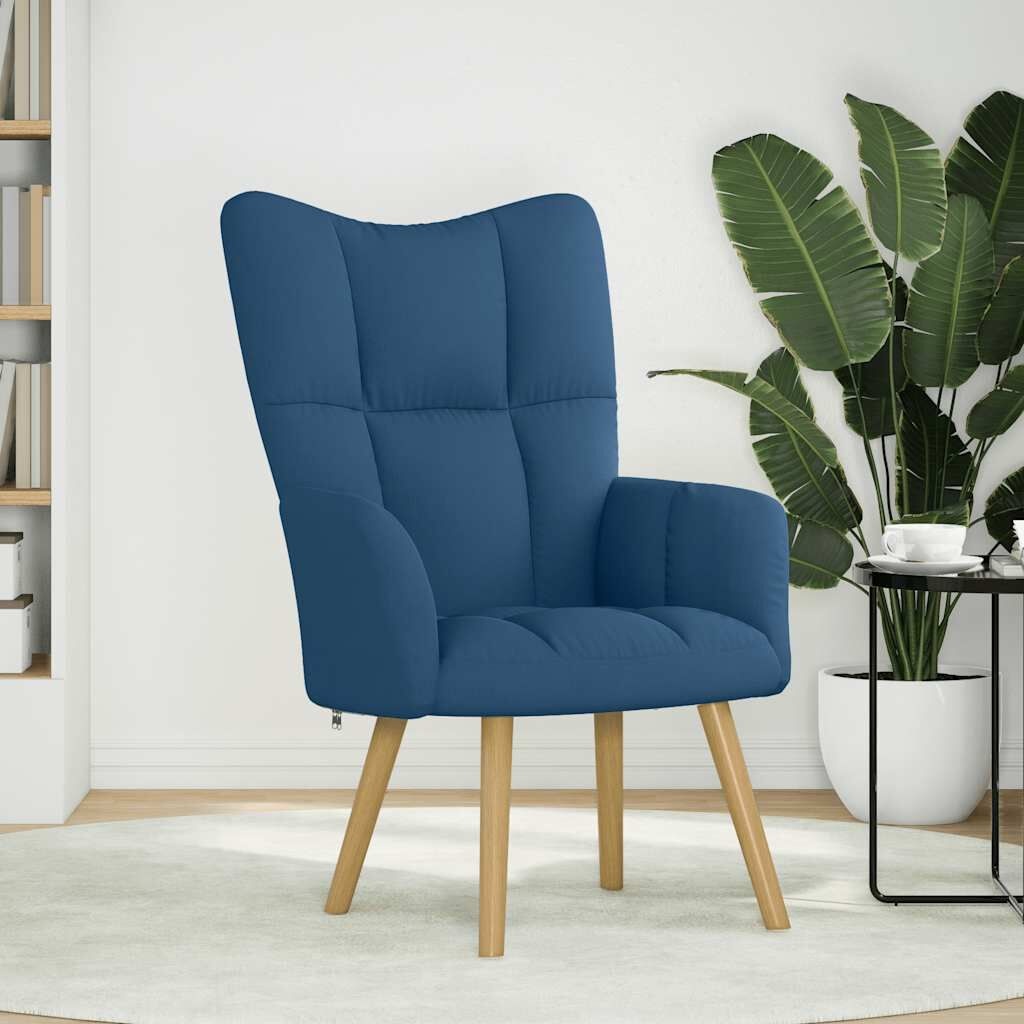 vidaXL Relaxstoel Stof Blauw - 42% Korting!