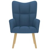 vidaXL Relaxstoel Stof Blauw - 42% Korting!