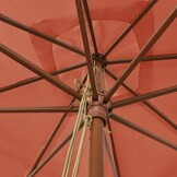 vidaXL Parasol (60% Korting) - Hout, 300x300cm Terracotta