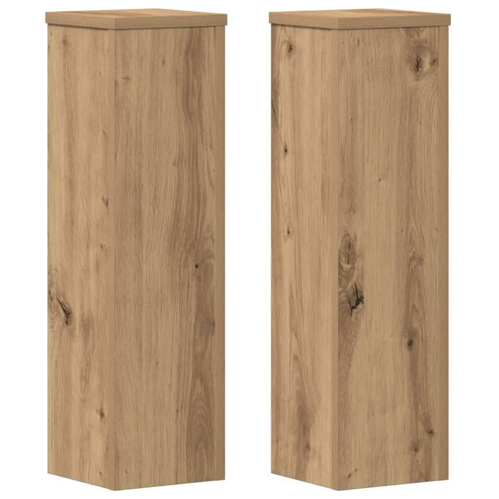vidaXL Plantenstandaards (2 st) - 30% Korting - Hout, Eikenkleurig