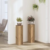 vidaXL Plantenstandaards (2 st) - 30% Korting - Hout, Eikenkleurig