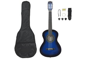 VidaXL Gitaarset Klassiek 1/2 Blauw - Ongebruikt met 30% Korting!