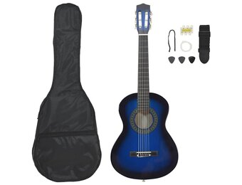 VidaXL Gitaarset Klassiek 1/2 Blauw - Ongebruikt met 30% Korting!