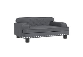 VidaXL Kinderbank Donkergrijs Fluweel - 74% Korting!