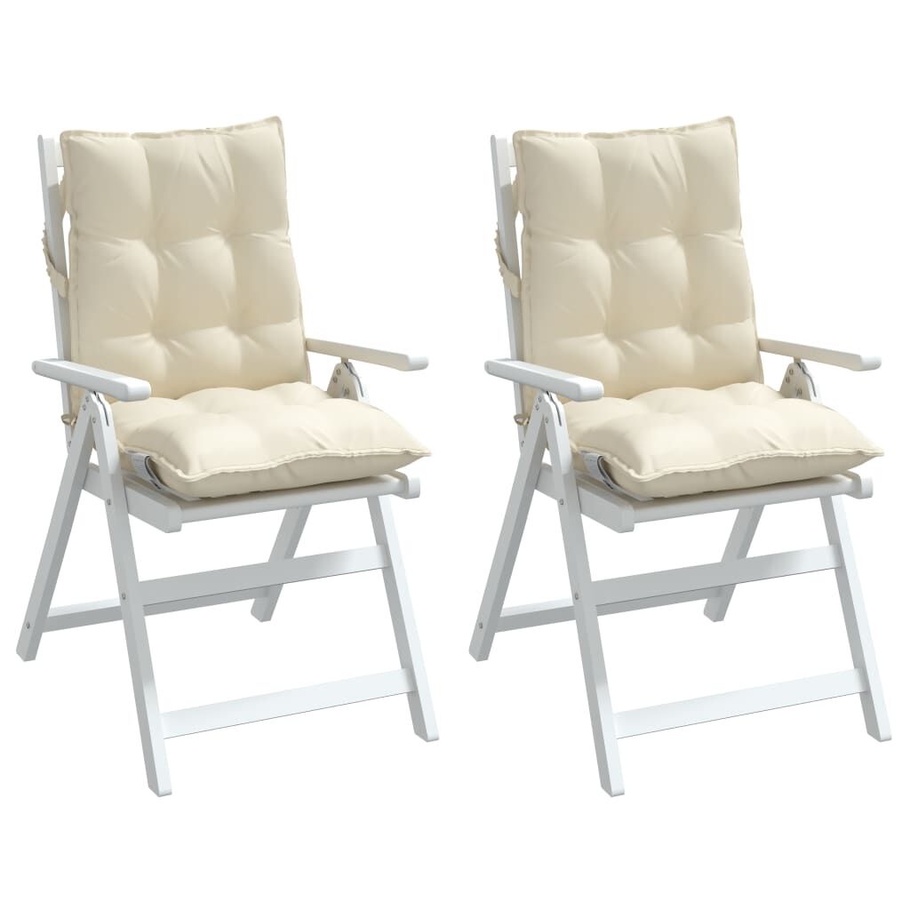 vidaXL Stoelkussens (2x) - Crème Oxford Stof - 64% Korting