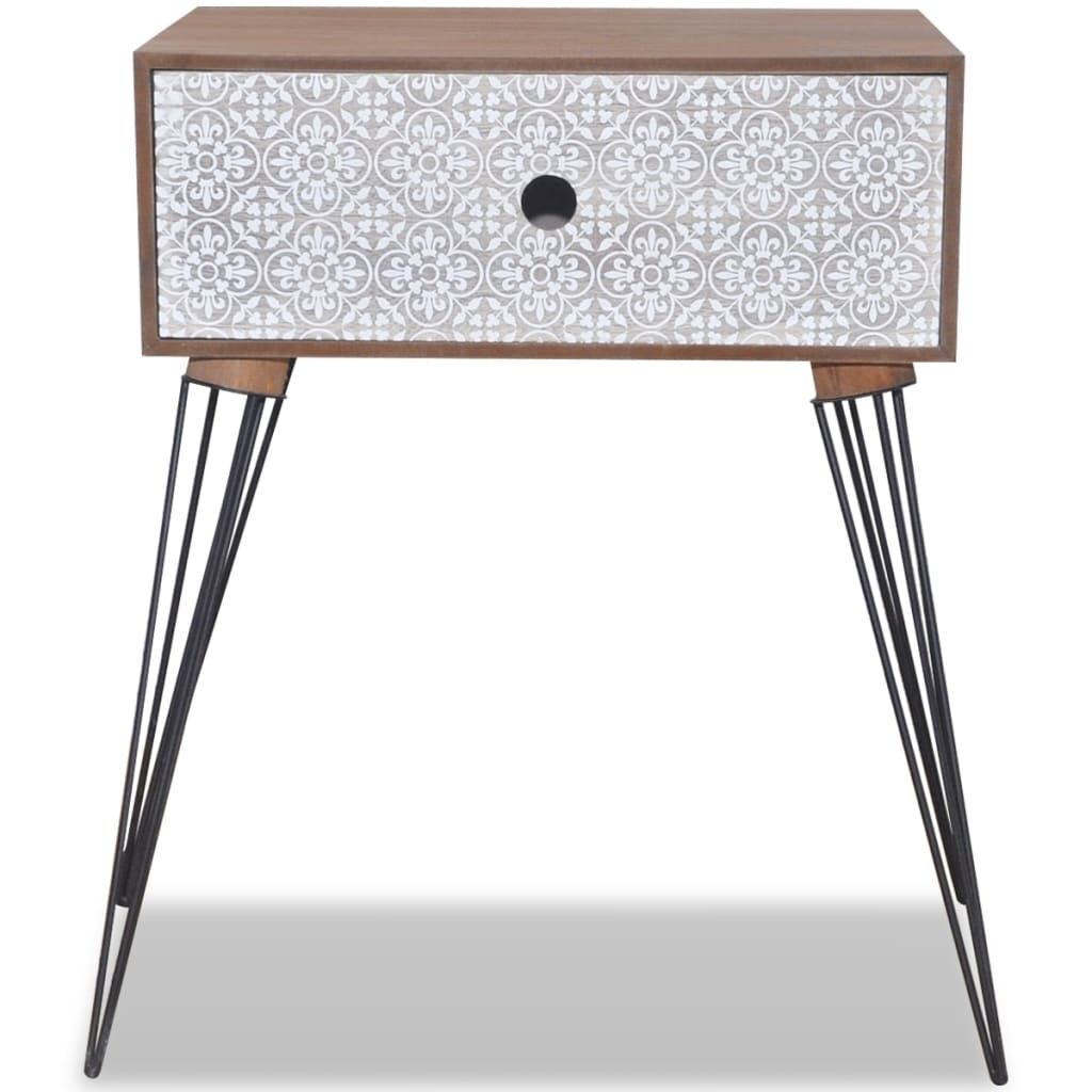 vidaXL Nachtkastje Bruin - 35% Korting!