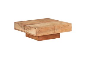 vidaXL Salontafel Massief Acaciahout 80x80x28 cm - 35% Korting