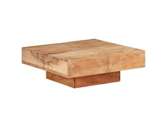 vidaXL Salontafel Massief Acaciahout 80x80x28 cm - 35% Korting