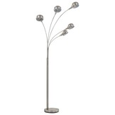 vidaXL Staande Lamp 5xE14 200cm Zilver - 60% Korting