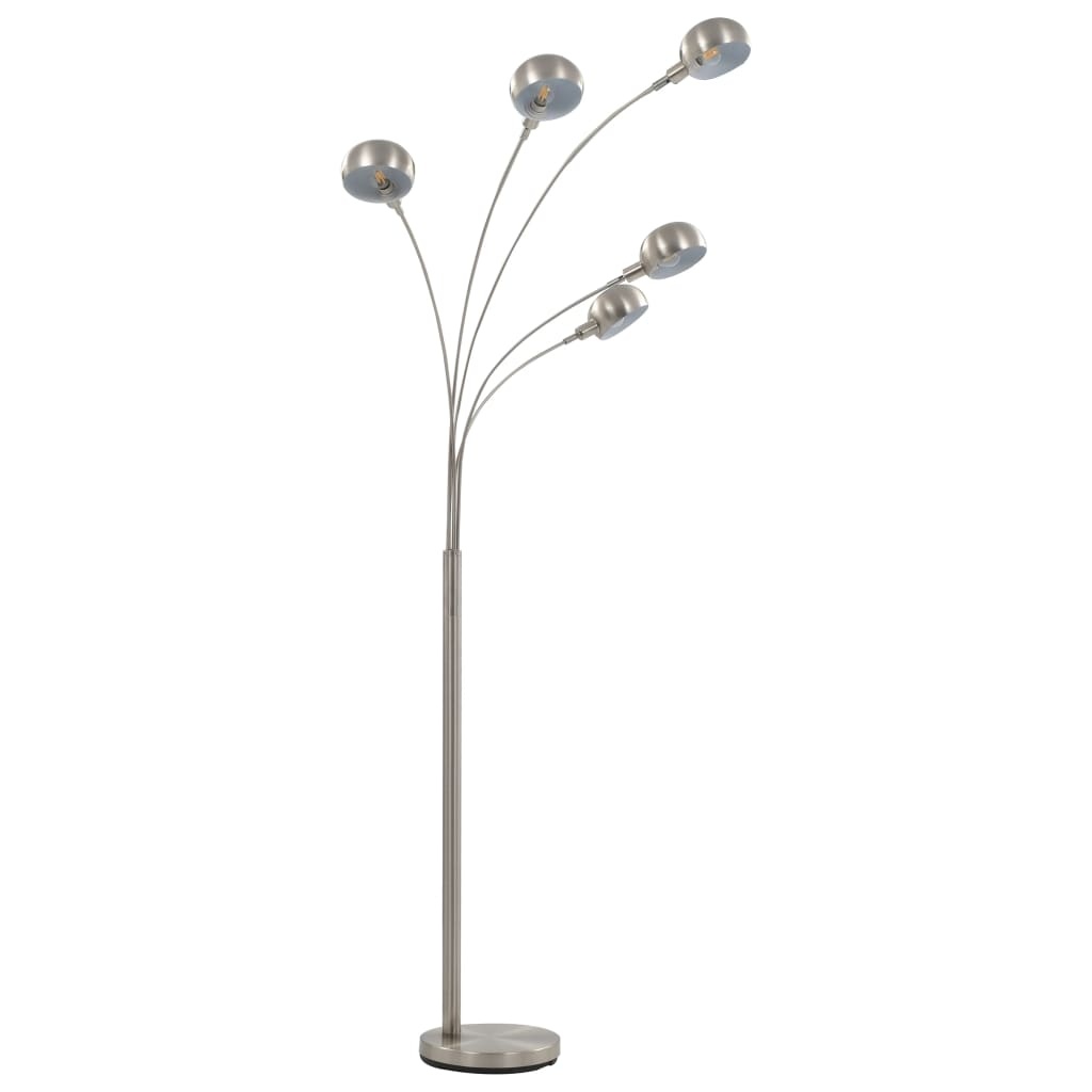vidaXL Staande Lamp 5xE14 200cm Zilver - 60% Korting