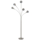 vidaXL Staande Lamp 5xE14 200cm Zilver - 60% Korting