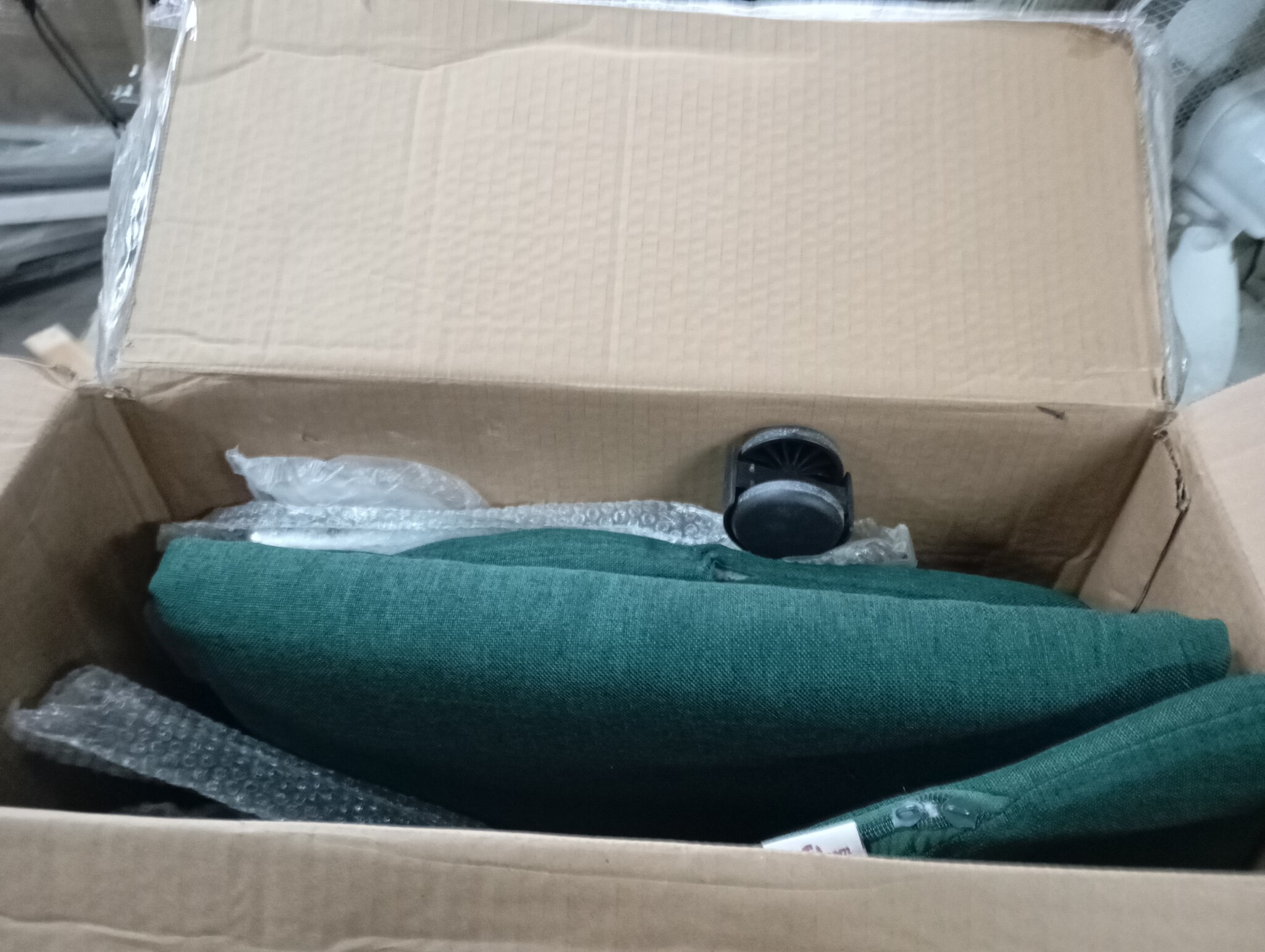 vidaXL Draaibare Kantoorstoel Stof Donkergroen - 55% Korting!