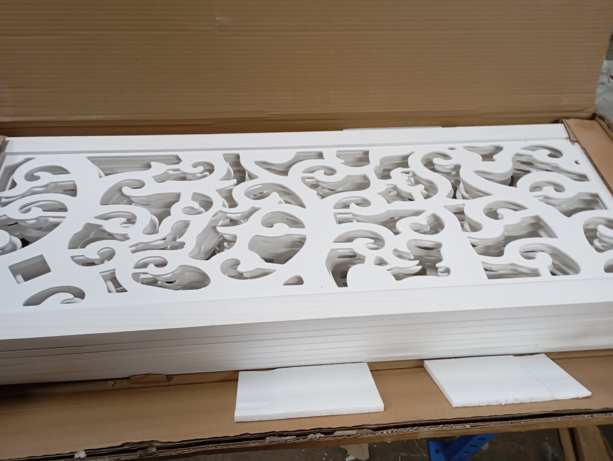 vidaXL Kamerscherm 4 panelen paulowniahout wit - Nu 60% Korting!