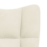 vidaXL Schommelstoel Fluweel Crèmewit - Nu 35% Korting!