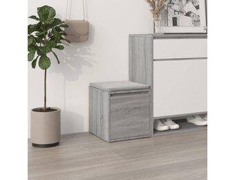 vidaXL Opbergbox met lade - 40.5x40x40 cm - Grijs Sonoma Eiken (35% korting)