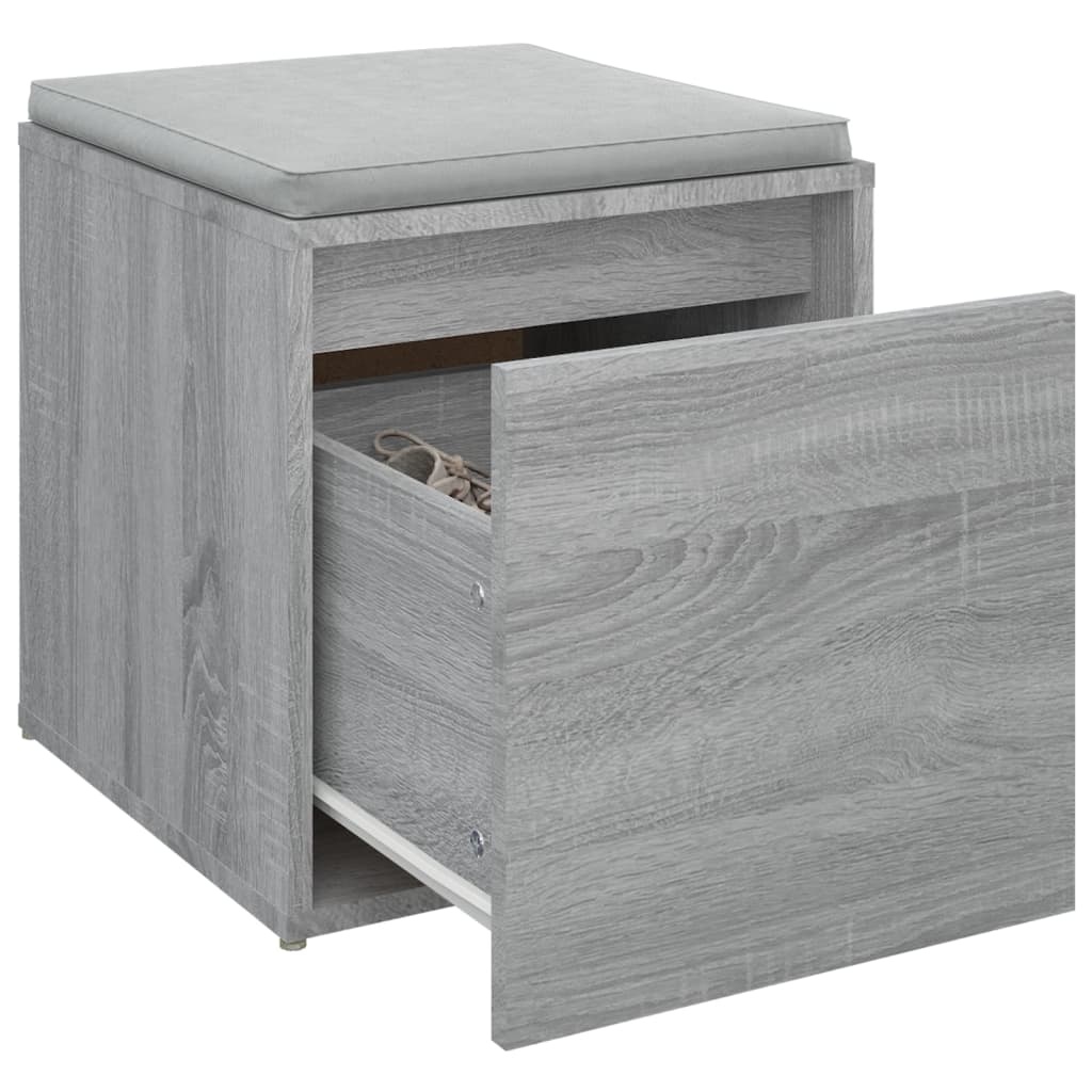 vidaXL Opbergbox met lade - 40.5x40x40 cm - Grijs Sonoma Eiken (35% korting)