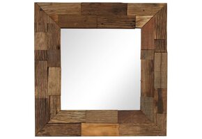 vidaXL Spiegel 50x50 cm | 37% Korting | Gerecycled Hout