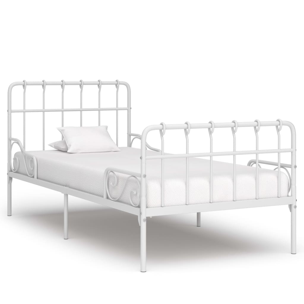 vidaXL Bedframe Metaal Wit 90x200 - 35% Korting