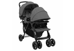 vidaXL Tweelingkinderwagen Tandem: 55% Korting!