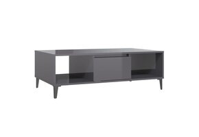 vidaXL Salontafel hoogglans grijs | 55% Korting