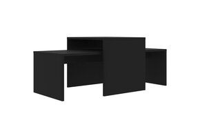 VidaXL Salontafelset Zwart Bew. Hout - Nu 55% Korting!