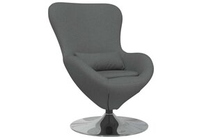 vidaXL Eivormige Stoel Donkergrijs Stof - 35% Korting