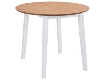 vidaXL Eettafel Rond Inklapbaar MDF Wit - 35% Korting