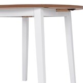 vidaXL Eettafel Rond Inklapbaar MDF Wit - 35% Korting