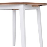 vidaXL Eettafel Rond Inklapbaar MDF Wit - 35% Korting