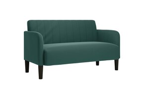 vidaXL Loveseat Bank 109cm Fluweel Donkergroen - 55% Korting!