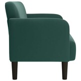 vidaXL Loveseat Bank 109cm Fluweel Donkergroen - 55% Korting!